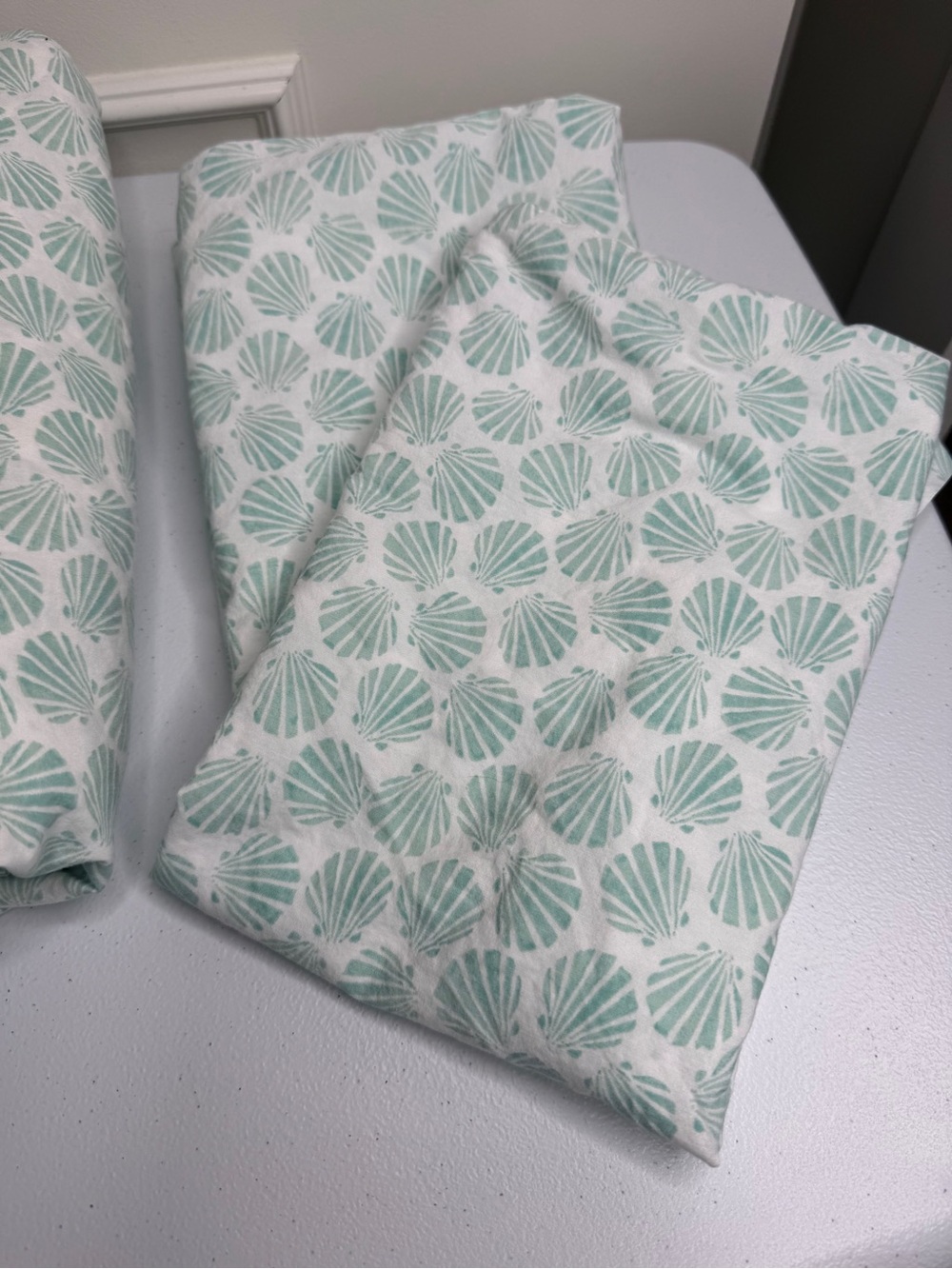 Laura Ashley Soft Mint Margate Shell-Print Full Bedding Set - Picture 4 of 10